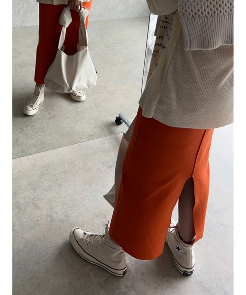 owndaily（オンデイリー）の「2wayストレッチタイトスカート（スカート・レディース・オレンジ/ブラック/グリーン/アイボリー/パープル・FREE）」の19枚目の写真