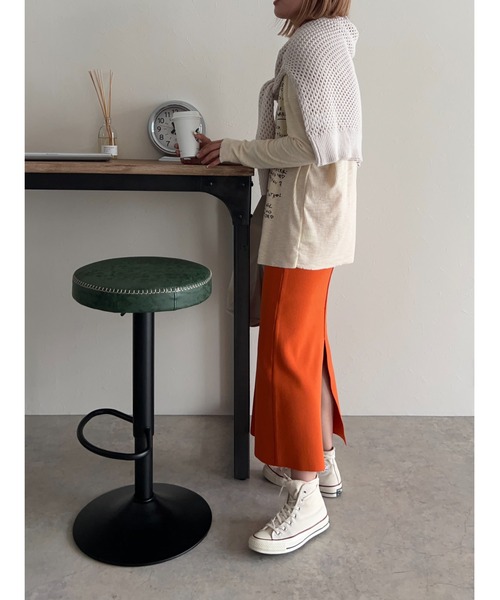 owndaily（オンデイリー）の「2wayストレッチタイトスカート（スカート・レディース・オレンジ/ブラック/グリーン/アイボリー/パープル・FREE）」の18枚目の写真