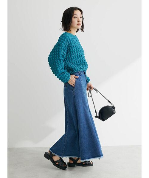 Sugar spoon（シュガースプーン）の「・SUGAR SPOON ポップコーンプルオーバー（Tシャツ/カットソー・レディース・ブルーグリーン/アイボリー/ブラック・FREE）」の13枚目の写真