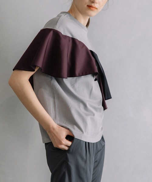 【MARECHAL TERRE】　フリルデザインTシャツ　トップス MARECHAL TERRE（マルシャルテル）の「フリルデザイントップス