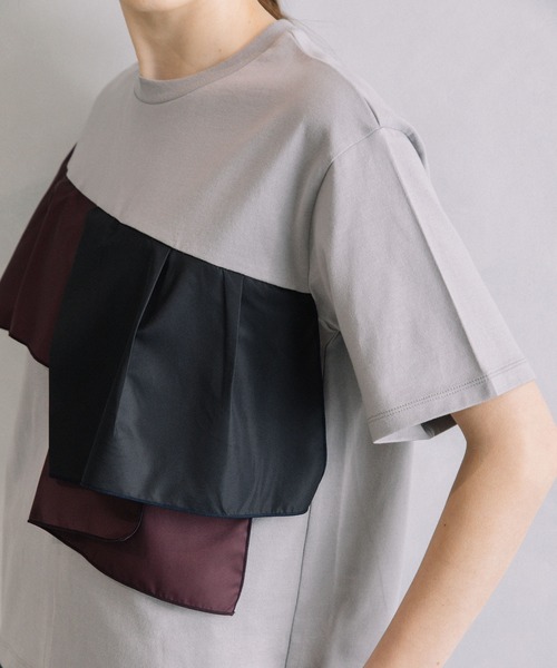 【MARECHAL TERRE】 フリルデザインTシャツ トップス MARECHAL TERRE(マルシャルテル)の「フリルデザイントップス