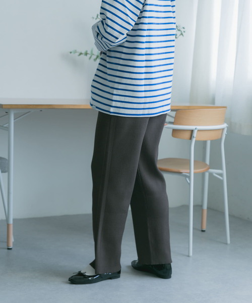 FORK&SPOON(フォークアンドスプーン)の「FORK&SPOON リブニットパンツ(その他パンツ・レディース・アイボリー/ブラウン系その他/ブラック・2/1)」の11枚目の写真