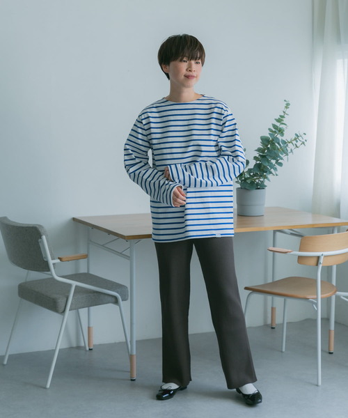 FORK&SPOON(フォークアンドスプーン)の「FORK&SPOON リブニットパンツ(その他パンツ・レディース・アイボリー/ブラウン系その他/ブラック・2/1)」の13枚目の写真