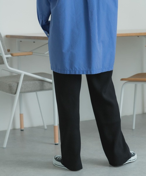 FORK&SPOON(フォークアンドスプーン)の「FORK&SPOON リブニットパンツ(その他パンツ・レディース・アイボリー/ブラウン系その他/ブラック・2/1)」の16枚目の写真