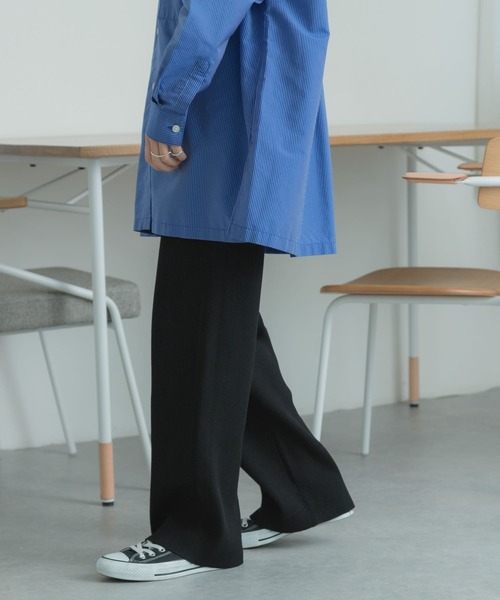 FORK&SPOON(フォークアンドスプーン)の「FORK&SPOON リブニットパンツ(その他パンツ・レディース・アイボリー/ブラウン系その他/ブラック・2/1)」の17枚目の写真