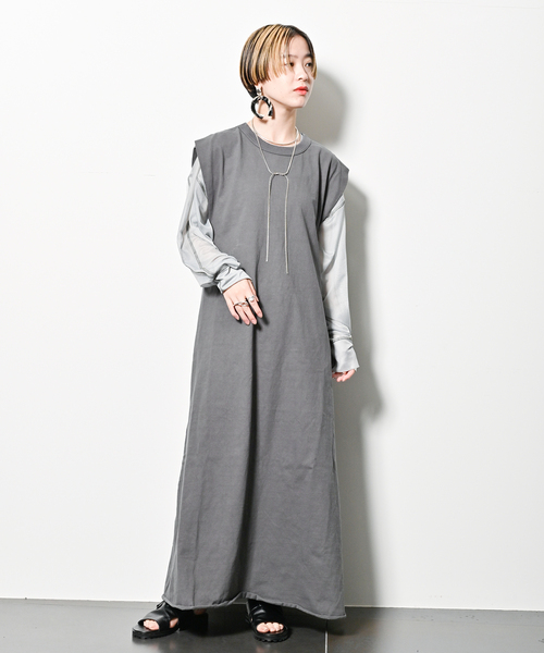 CITYSHOP（シティーショップ）の「DOZUME MAXI DRESS：ワンピース（ワンピース・レディース・ブラック/チャコールグレー・36/38）」の14枚目の写真