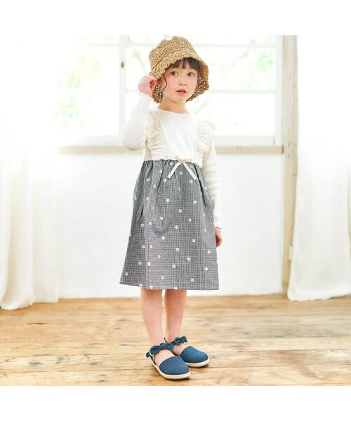 apres les cours（アプレレクール）の「リボンストラップサンダル（サンダル・キッズ・インディゴブルー/ピンク・14/18/15 /17/16/19）」の3枚目の写真