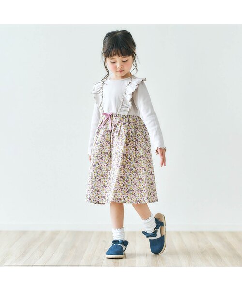 apres les cours（アプレレクール）の「リボンストラップサンダル（サンダル・キッズ・インディゴブルー/ピンク・14/18/15 /17/16/19）」の5枚目の写真