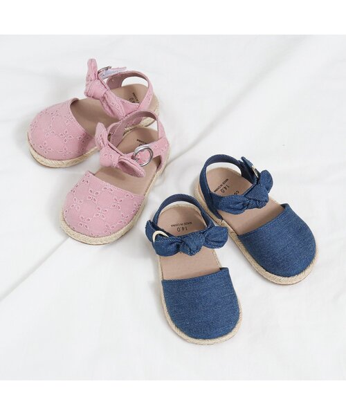 apres les cours（アプレレクール）の「リボンストラップサンダル（サンダル・キッズ・インディゴブルー/ピンク・14/18/15 /17/16/19）」の7枚目の写真