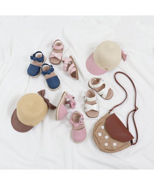 apres les cours（アプレレクール）の「リボンストラップサンダル（サンダル・キッズ・インディゴブルー/ピンク・14/18/15 /17/16/19）」の8枚目の写真