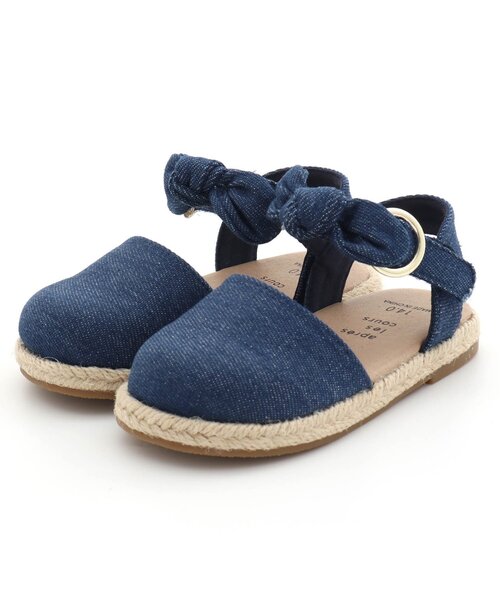 apres les cours（アプレレクール）の「リボンストラップサンダル（サンダル・キッズ・インディゴブルー/ピンク・14/18/15 /17/16/19）」の9枚目の写真