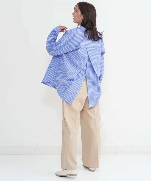 a.v.v(アーヴェヴェ)の「バックデザインシャツ(シャツ/ブラウス・レディース・ラベンダー/ライトブルー/ブルー/ライトパープル・36/38/40/34/42)」の14枚目の写真