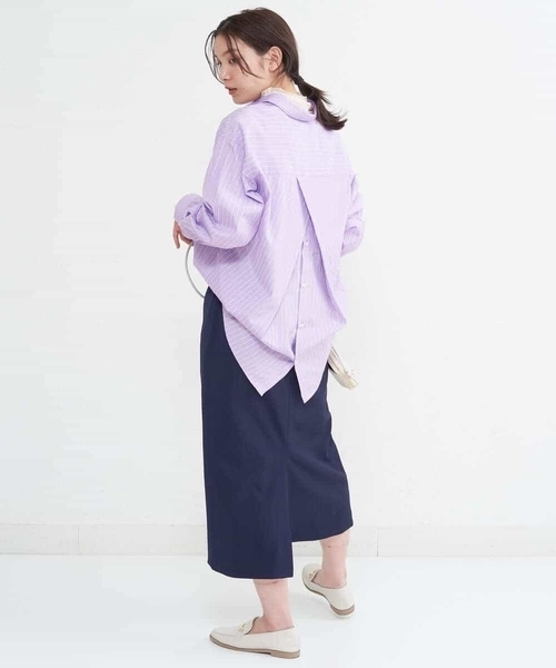a.v.v(アーヴェヴェ)の「バックデザインシャツ(シャツ/ブラウス・レディース・ラベンダー/ライトブルー/ブルー/ライトパープル・36/38/40/34/42)」の19枚目の写真