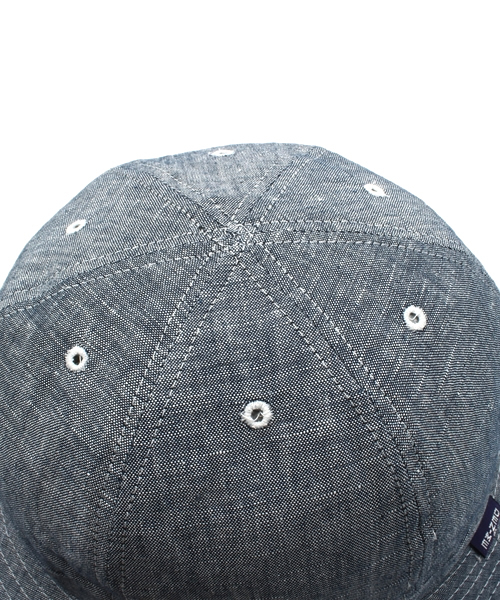 Denime（ドゥニーム）の「CHAMBRAY HAT/シャンブレーハット（ハット・メンズ・ライトインディゴブルー/インディゴブルー・FREE）」の9枚目の写真