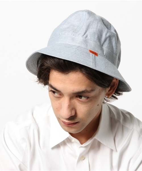Denime（ドゥニーム）の「CHAMBRAY HAT/シャンブレーハット（ハット・メンズ・ライトインディゴブルー/インディゴブルー・FREE）」の17枚目の写真