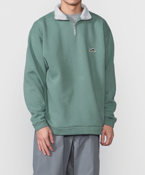 Bshop（ビショップ）の「STAY HUNGRY | ハーフジップスウェット MEN（スウェット・メンズ・ライトブルー・M/L）」の3枚目の写真