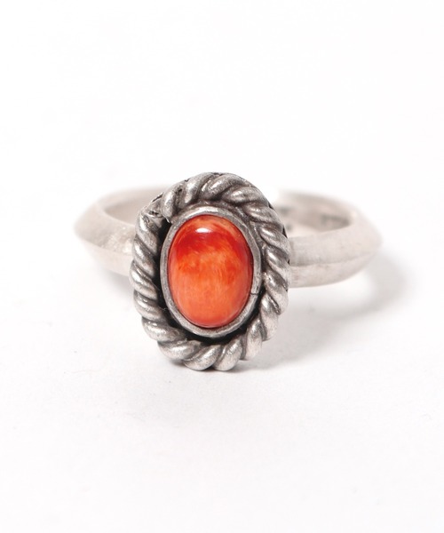 Akashic Tree（アカシックツリー）の「AkashicTree/アカシックツリー リング 純銀製レッドスパイニーオイスターシェルリング（リング・メンズ・レッド/オレンジ・19号/13号/20号/18号）」の11枚目の写真