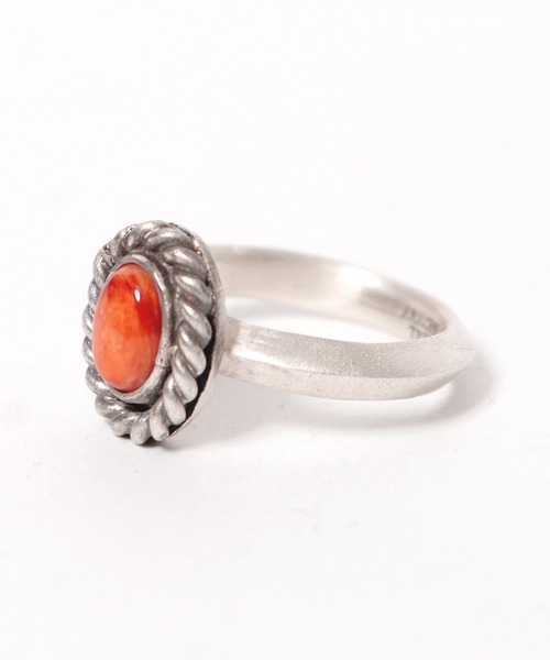 Akashic Tree（アカシックツリー）の「AkashicTree/アカシックツリー リング 純銀製レッドスパイニーオイスターシェルリング（リング・メンズ・レッド/オレンジ・19号/13号/20号/18号）」の12枚目の写真