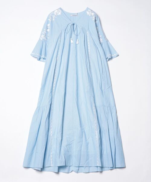 ne Quittez pas / ヌキテパ FLOWER EMBROIDERY DRESS/フラワーエン