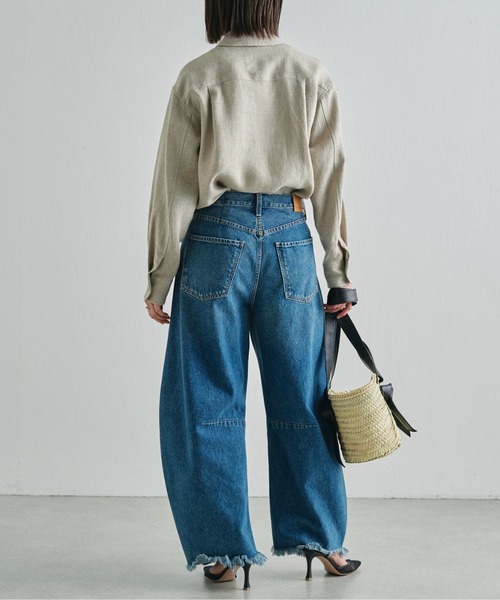 Drawing Numbers（ドローイング ナンバーズ）の「《同シリーズあり》【Drawing Numbers】ヘビーリネンCPOシャツ（シャツ/ブラウス・レディース・ネイビー/ベージュ・38）」の6枚目の写真