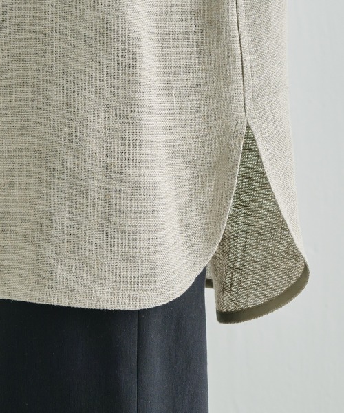 Drawing Numbers（ドローイング ナンバーズ）の「《同シリーズあり》【Drawing Numbers】ヘビーリネンCPOシャツ（シャツ/ブラウス・レディース・ネイビー/ベージュ・38）」の22枚目の写真