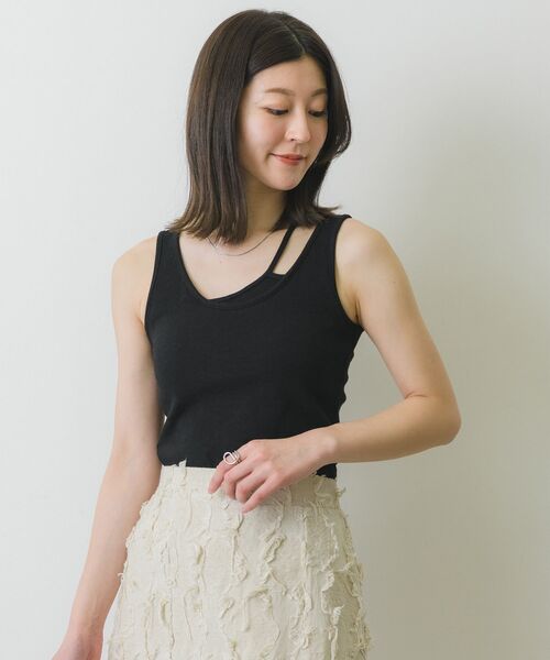 RETRO GIRL（レトロガール）の「カップ付きテレコタンク（タンクトップ・レディース・ブラック/ブルー/オフホワイト/ピンク・FREE）」の16枚目の写真