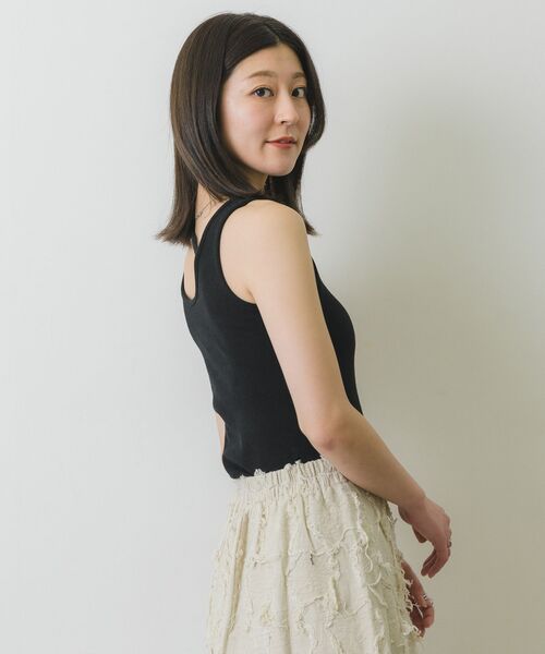 RETRO GIRL（レトロガール）の「カップ付きテレコタンク（タンクトップ・レディース・ブラック/ブルー/オフホワイト/ピンク・FREE）」の17枚目の写真