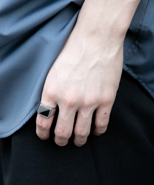 HARE（ハレ）の「ステンレスカラーストーンリング(HARE)（リング