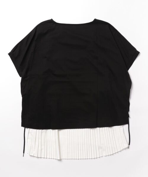 PICCIN（ピッチン）の「プリーツレイヤードプルオーバー（Tシャツ/カットソー・レディース・ブルー/ブラック・M）」の3枚目の写真