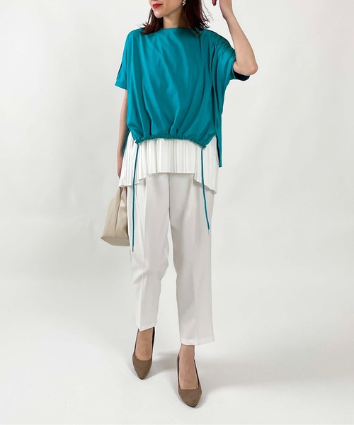 PICCIN（ピッチン）の「プリーツレイヤードプルオーバー（Tシャツ/カットソー・レディース・ブルー/ブラック・M）」の22枚目の写真