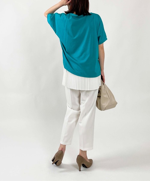 PICCIN（ピッチン）の「プリーツレイヤードプルオーバー（Tシャツ/カットソー・レディース・ブルー/ブラック・M）」の20枚目の写真