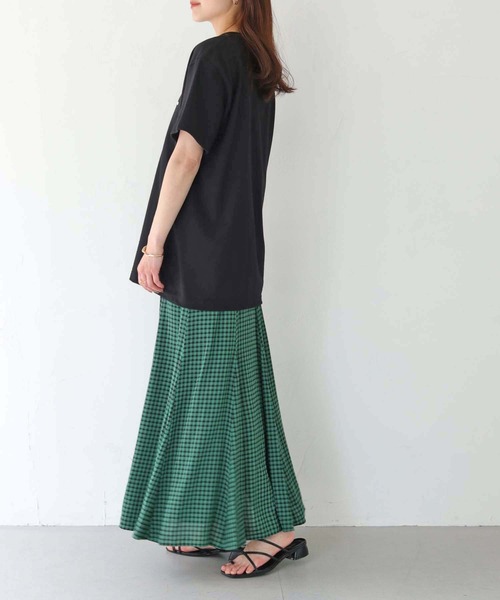 HER CLOSET(ハークローゼット)の「 【HER CLOSET】WEB限定 5.6オンスオリジナルラインTシャツ WEB LIMITED 5.6OZ ORIGINAL LINE T-SHIRT(Tシャツ/カットソー・レディース・オフホワイト/ブラック・S/M/L)」の11枚目の写真
