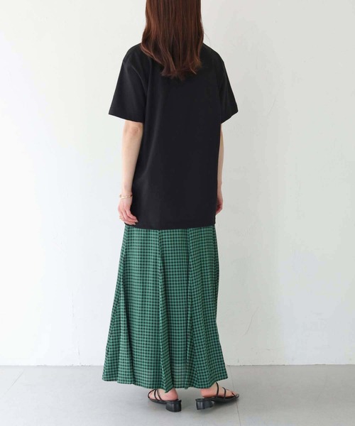 HER CLOSET(ハークローゼット)の「 【HER CLOSET】WEB限定 5.6オンスオリジナルラインTシャツ WEB LIMITED 5.6OZ ORIGINAL LINE T-SHIRT(Tシャツ/カットソー・レディース・オフホワイト/ブラック・S/M/L)」の3枚目の写真