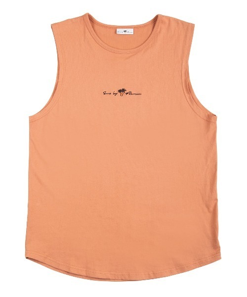 SUNS by #Re:room(サンズバイリルーム)の「ロゴエンブロイダリーノースリーブ(Tシャツ/カットソー・メンズ・テラコッタ/ダークブルー/ホワイト/ブラック・SMALL/MEDIUM)」の1枚目の写真