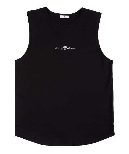 SUNS by #Re:room(サンズバイリルーム)の「ロゴエンブロイダリーノースリーブ(Tシャツ/カットソー・メンズ・テラコッタ/ダークブルー/ホワイト/ブラック・SMALL/MEDIUM)」の3枚目の写真