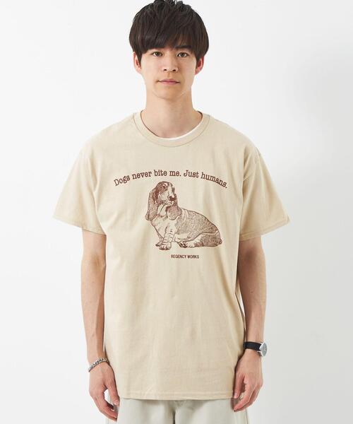 REGENCY WORKS（リージェンシーワークス）の「【別注】＜REGENCY WORKS×green label relaxing＞ドッグ Tシャツ（Tシャツ/カットソー・メンズ・ベージュ・M/L/XL）」の8枚目の写真