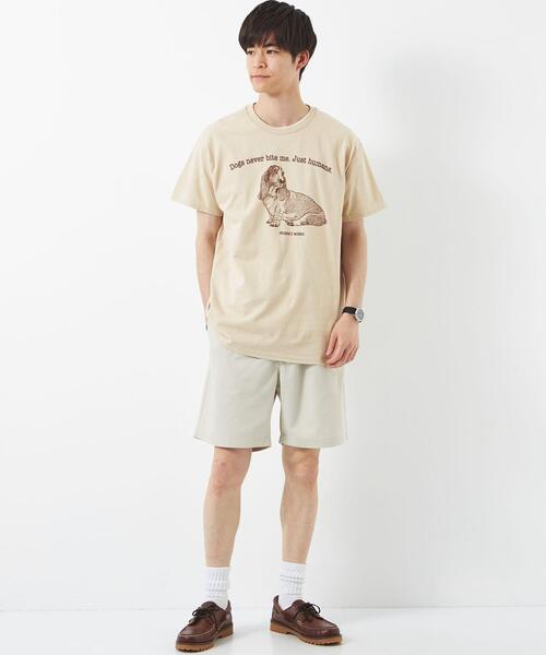 REGENCY WORKS（リージェンシーワークス）の「【別注】＜REGENCY WORKS×green label relaxing＞ドッグ Tシャツ（Tシャツ/カットソー・メンズ・ベージュ・M/L/XL）」の9枚目の写真