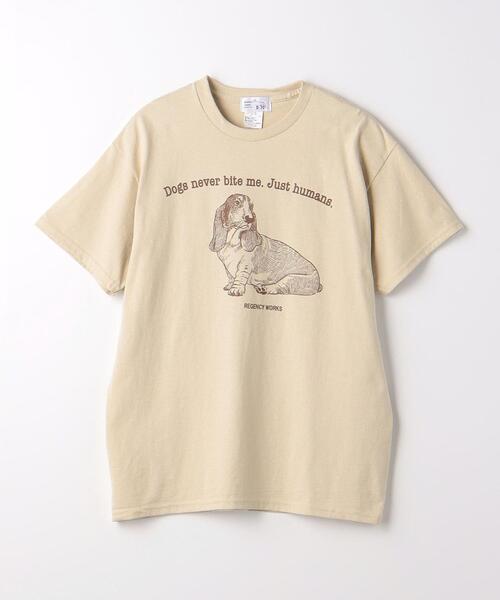 REGENCY WORKS（リージェンシーワークス）の「【別注】＜REGENCY WORKS×green label relaxing＞ドッグ Tシャツ（Tシャツ/カットソー・メンズ・ベージュ・M/L/XL）」の4枚目の写真