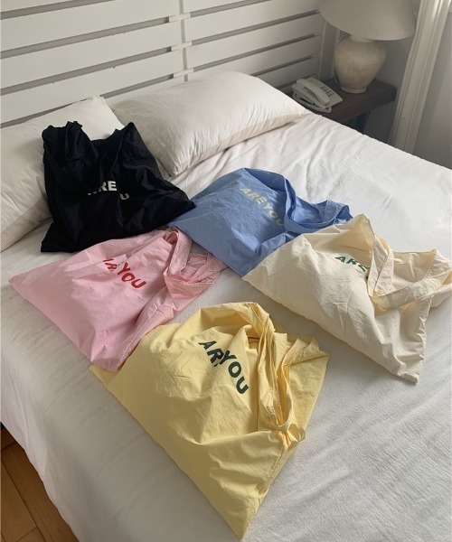 LAC-VERT（ラック・ヴェール）の「内ポケット付きナイロントートバッグ/エコバッグ（トートバッグ・レディース・ホワイト/ライトブルー/ブラック/イエロー/ピンク・FREE）」の7枚目の写真