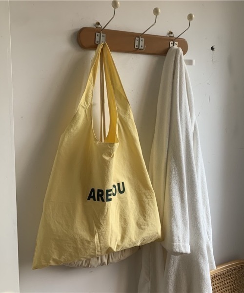 LAC-VERT（ラック・ヴェール）の「内ポケット付きナイロントートバッグ/エコバッグ（トートバッグ・レディース・ホワイト/ライトブルー/ブラック/イエロー/ピンク・FREE）」の12枚目の写真