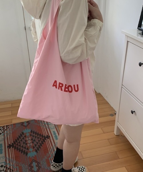 LAC-VERT（ラック・ヴェール）の「内ポケット付きナイロントートバッグ/エコバッグ（トートバッグ・レディース・ホワイト/ライトブルー/ブラック/イエロー/ピンク・FREE）」の18枚目の写真