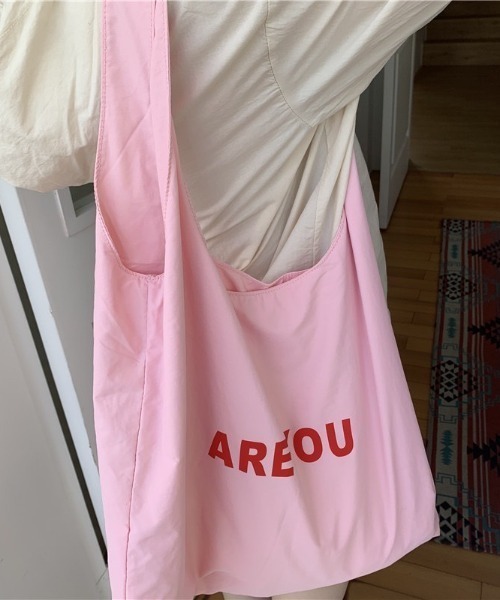 LAC-VERT（ラック・ヴェール）の「内ポケット付きナイロントートバッグ/エコバッグ（トートバッグ・レディース・ホワイト/ライトブルー/ブラック/イエロー/ピンク・FREE）」の19枚目の写真