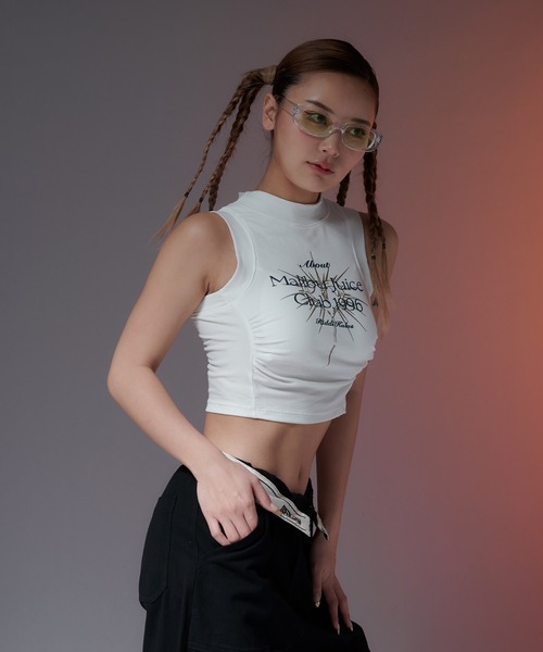 sedacle（セダクル）の「【SDG】ribbed tanktop（タンクトップ・レディース・ベージュ/ブラック/オフホワイト・FREE）」の4枚目の写真