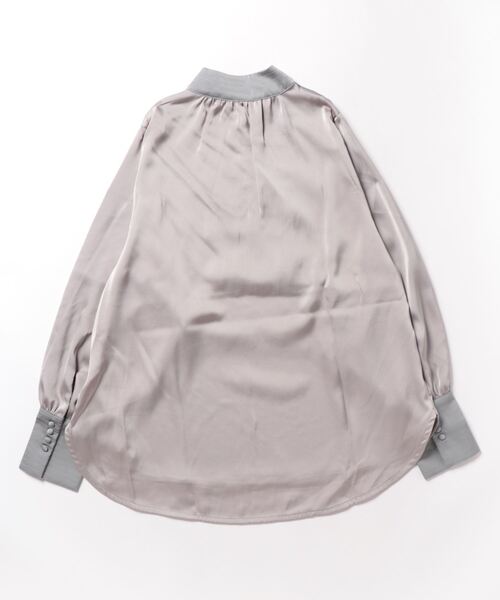 CLEIO（クレイオ）の「【CLEIO】ピンタックサテンシャツ（シャツ/ブラウス・レディース・アイボリー/ライトカーキ/サックスブルー・FREE）」の18枚目の写真