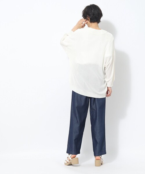 SHOO・LA・RUE（シューラルー）の「◆サッと羽織れる ボタンレス カーディガン（カーディガン/ボレロ・レディース・ホワイト系/ライトベージュ/ブルー/ダークオレンジ・00）」の7枚目の写真