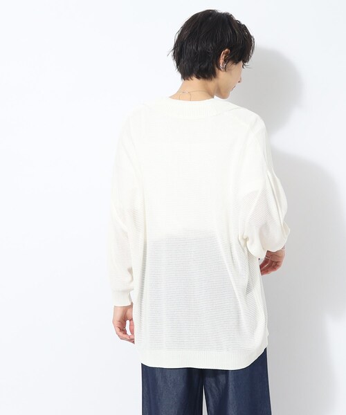 SHOO・LA・RUE（シューラルー）の「◆サッと羽織れる ボタンレス カーディガン（カーディガン/ボレロ・レディース・ホワイト系/ライトベージュ/ブルー/ダークオレンジ・00）」の10枚目の写真