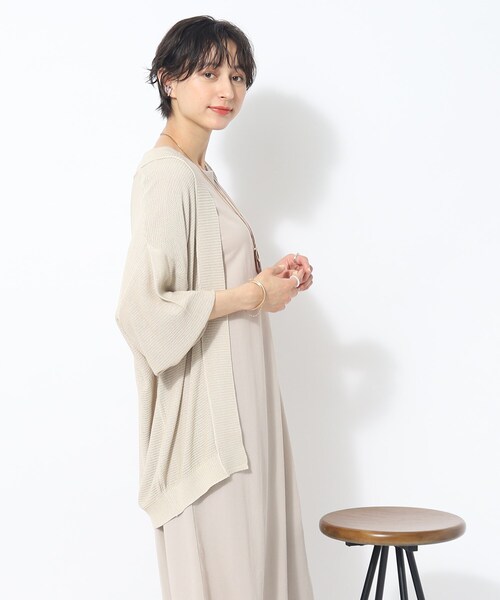 SHOO・LA・RUE（シューラルー）の「◆サッと羽織れる ボタンレス カーディガン（カーディガン/ボレロ・レディース・ホワイト系/ライトベージュ/ブルー/ダークオレンジ・00）」の15枚目の写真