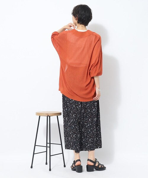 SHOO・LA・RUE（シューラルー）の「◆サッと羽織れる ボタンレス カーディガン（カーディガン/ボレロ・レディース・ホワイト系/ライトベージュ/ブルー/ダークオレンジ・00）」の19枚目の写真