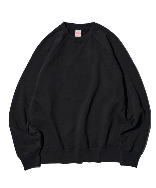 Healthknit(ヘルスニット)の「【Healthknit】CREW BLEACH PRODUCT PROCESSING SWEAT / ブリーチクルーネックスウェット(スウェット・メンズ・ブラック/オレンジ/ライトグリーン・MEDIUM/LARGE/X-LARGE)」の4枚目の写真