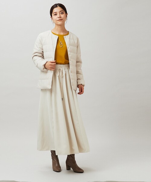 SHOO・LA・RUE(シューラルー)の「◆【着る 続く エコ】軽くて 洗える ライトダウンジャケット【CIRCRIC】(ダウンジャケット/コート・レディース・キャメル/ライトベージュ/ダークネイビー/ナチュラル・05/03/01/02/06/04)」の21枚目の写真